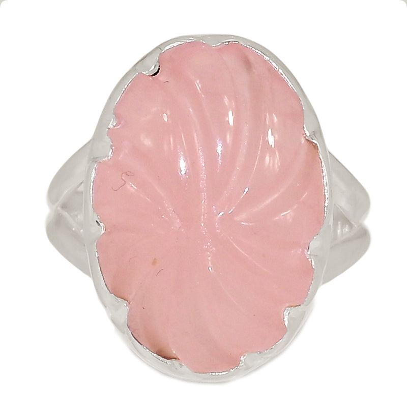 Carving Rose Quartz Ring - CRQR75