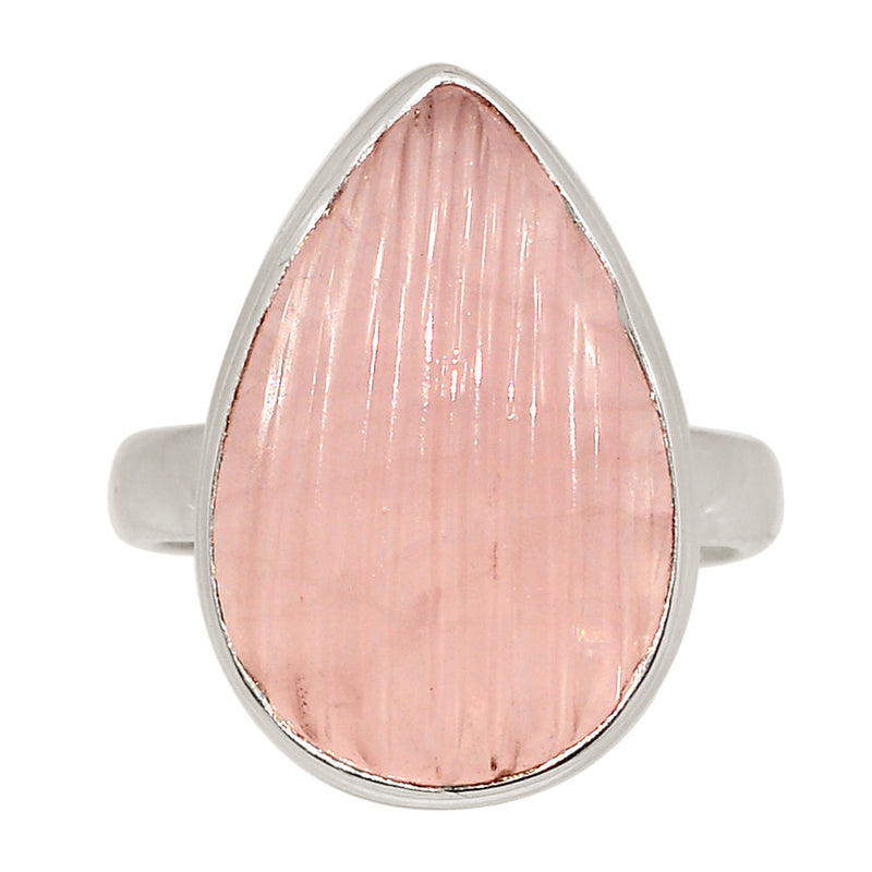 Carving Rose Quartz Ring - CRQR82