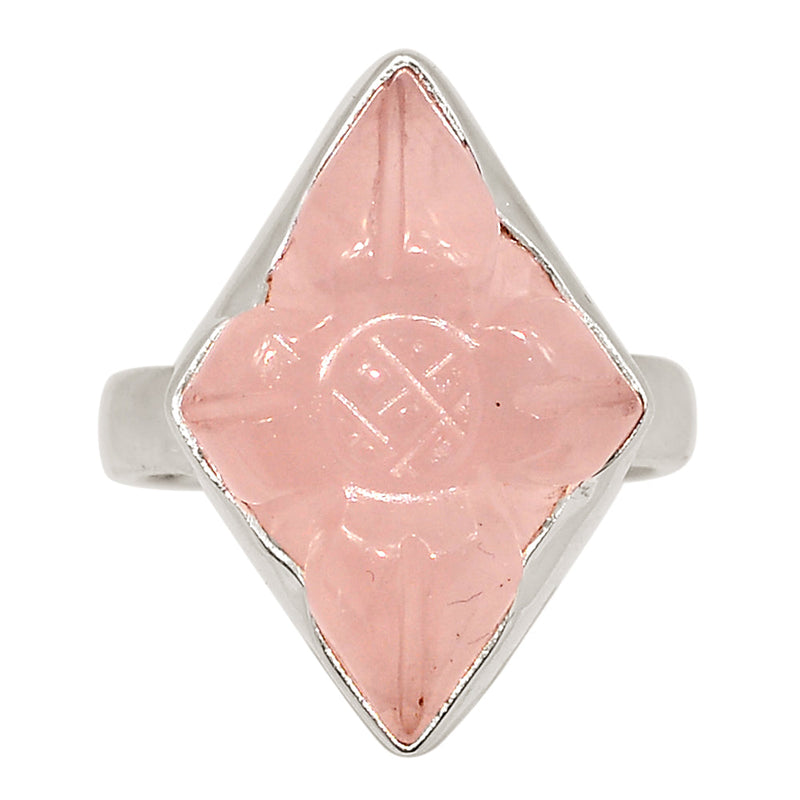 Carving Rose Quartz Ring - CRQR83