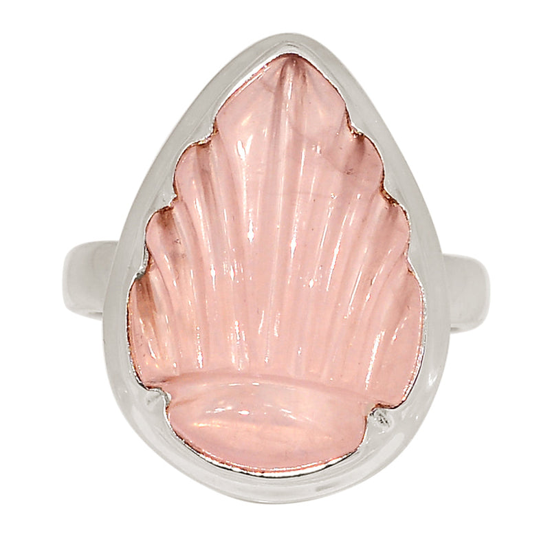Carving Rose Quartz Ring - CRQR84