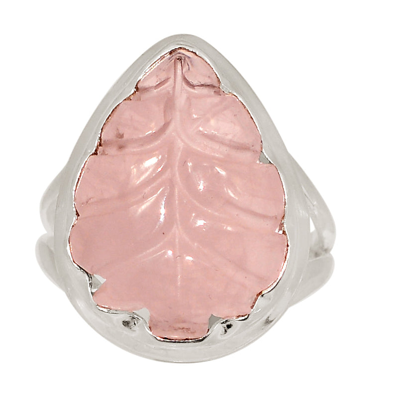 Carving Rose Quartz Ring - CRQR85