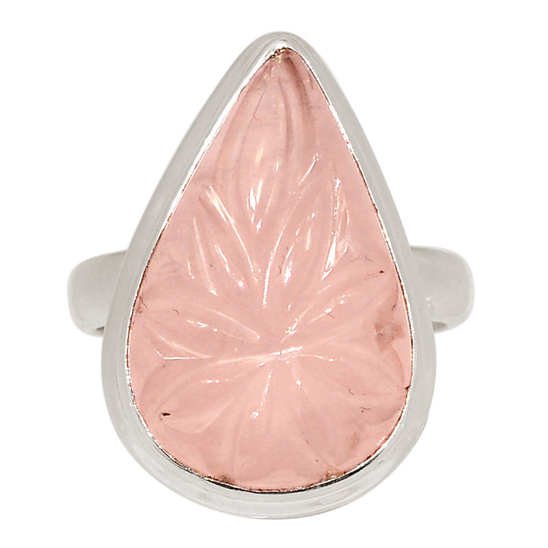 Carving Rose Quartz Ring - CRQR87