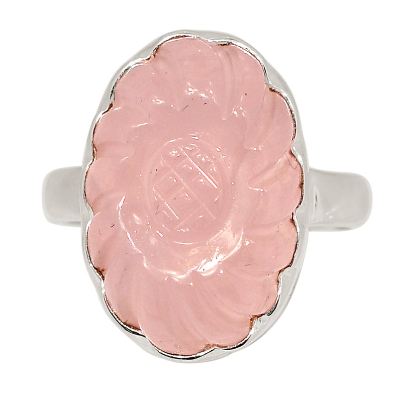 Carving Rose Quartz Ring - CRQR90