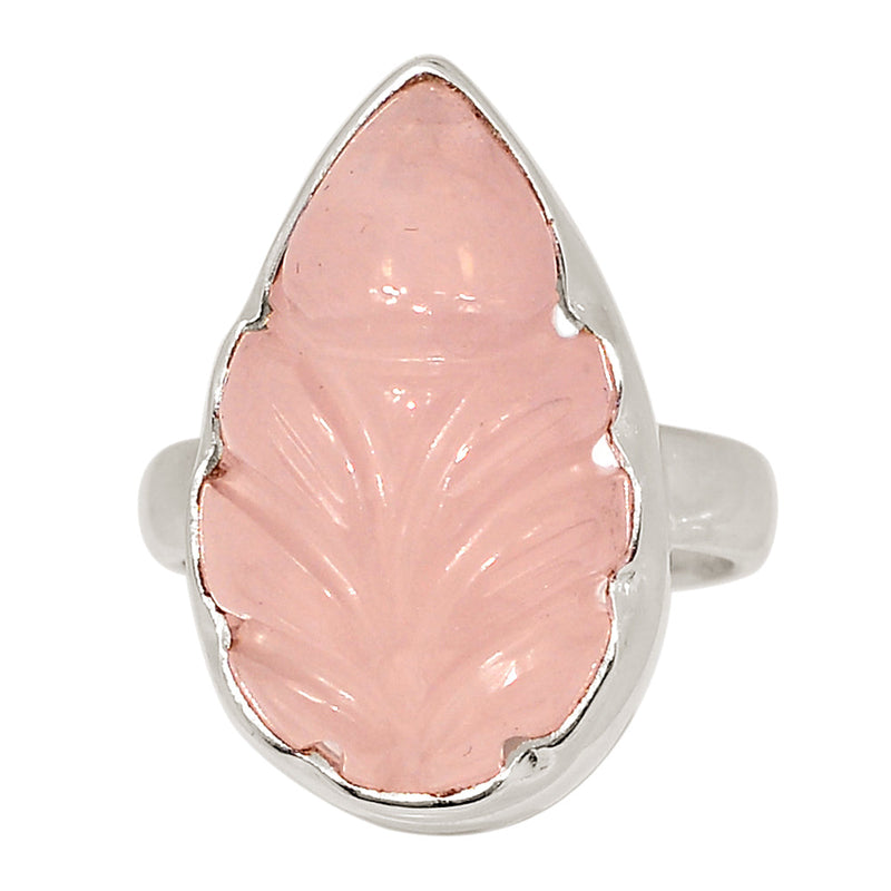 Carving Rose Quartz Ring - CRQR91