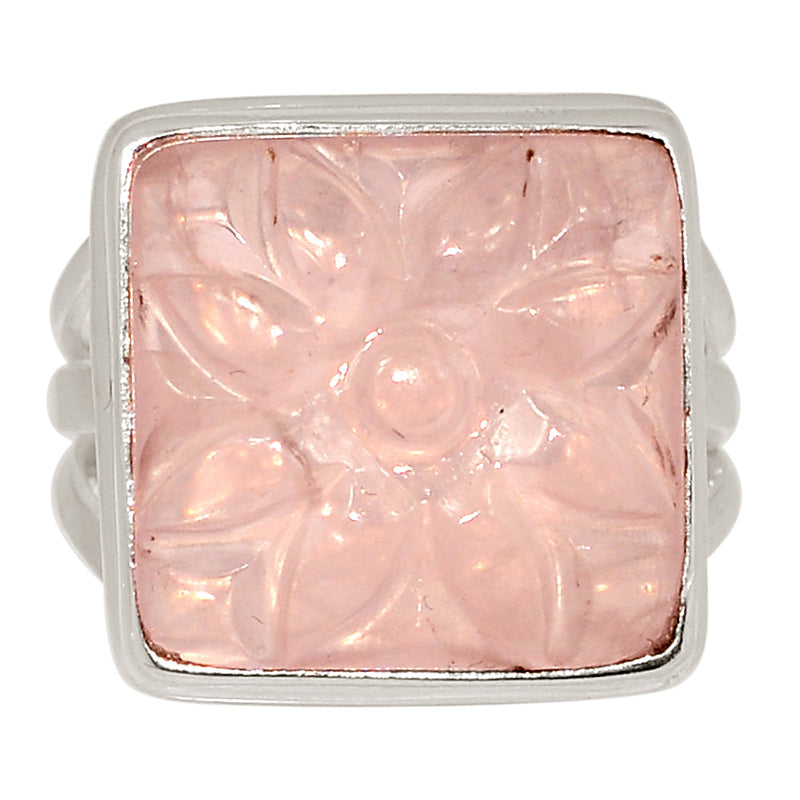 Carving Rose Quartz Ring - CRQR92