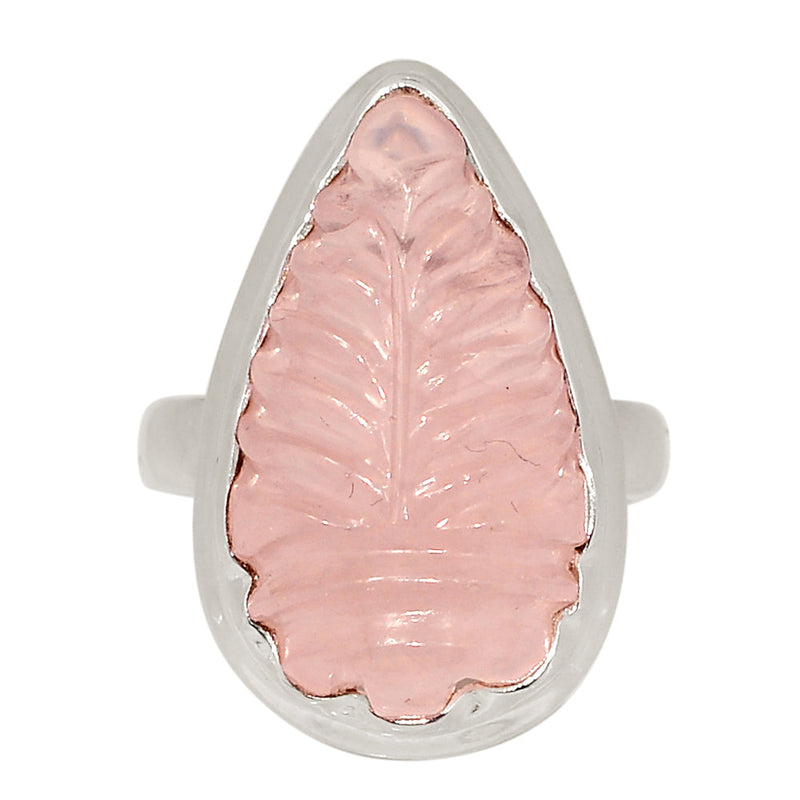 Carving Rose Quartz Ring - CRQR93