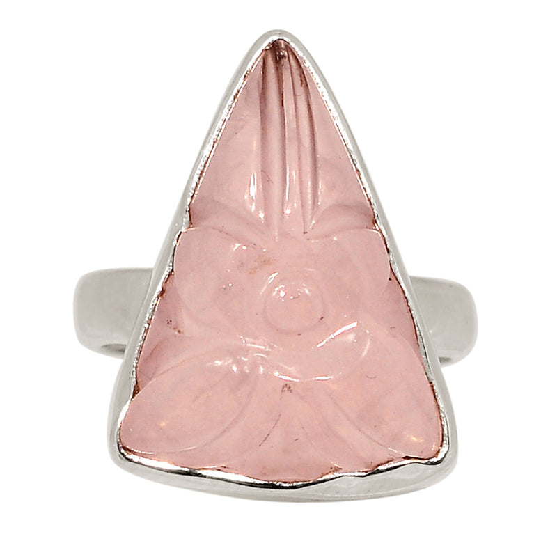 Carving Rose Quartz Ring - CRQR94