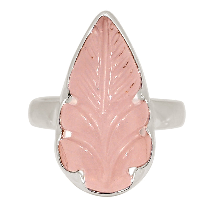 Carving Rose Quartz Ring - CRQR95