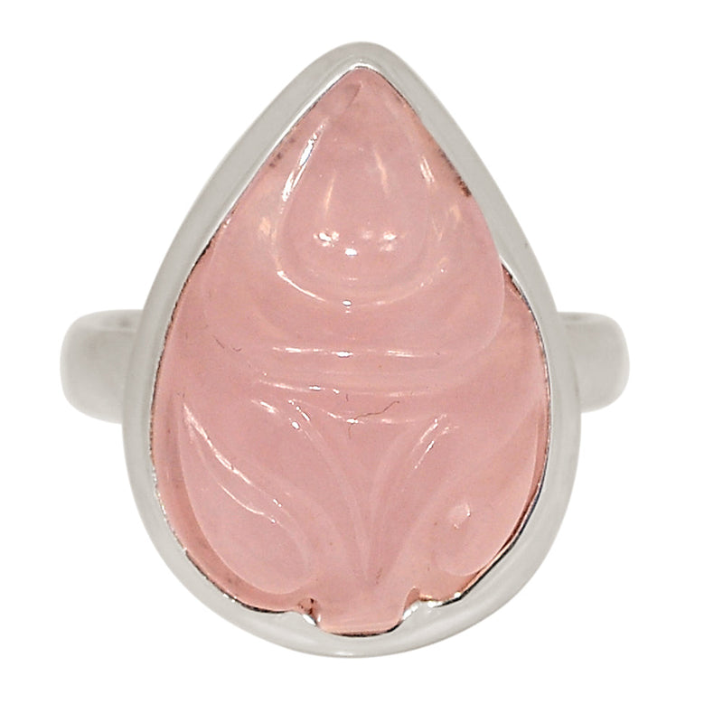 Carving Rose Quartz Ring - CRQR96