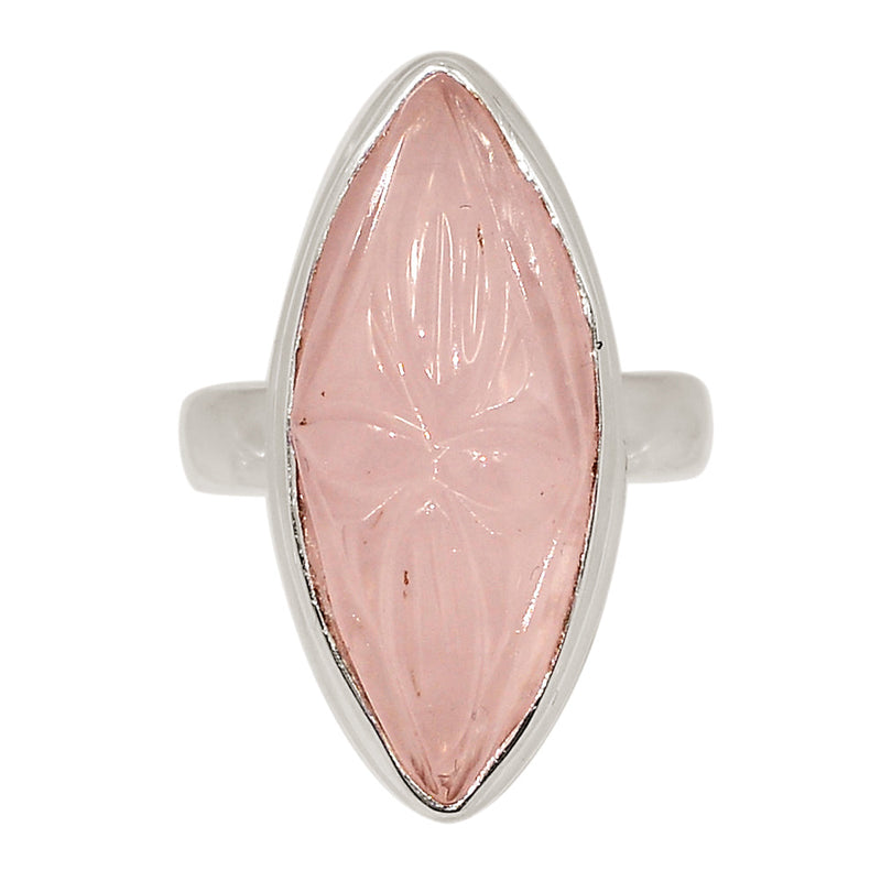 Carving Rose Quartz Ring - CRQR97