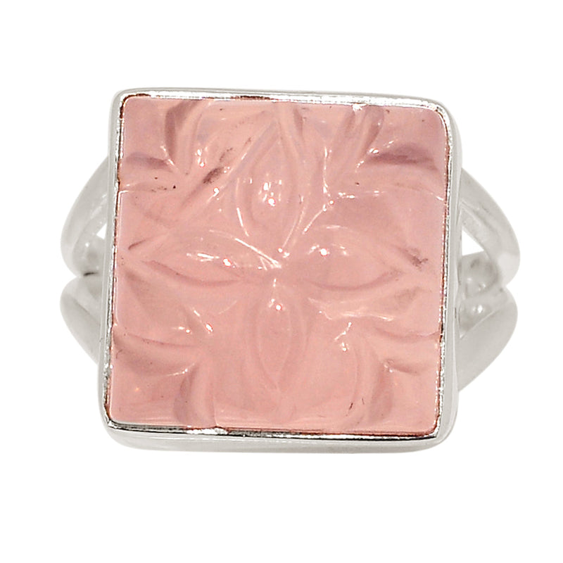 Carving Rose Quartz Ring - CRQR98