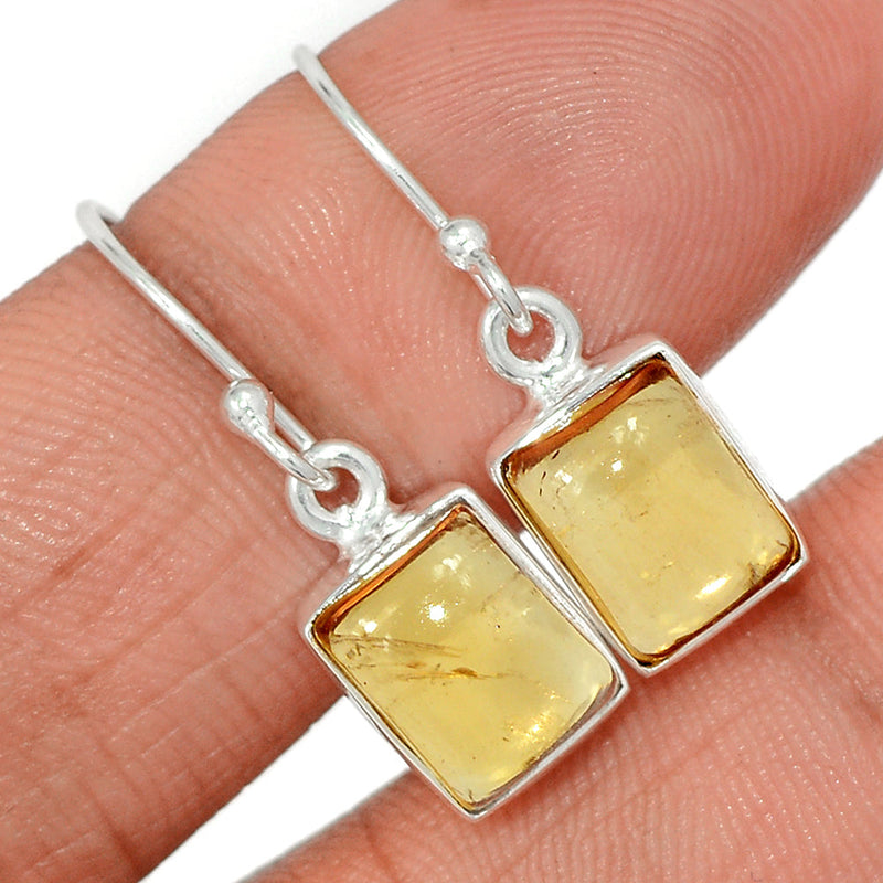 1.1" Citrine Cabochon Earrings - CTCE100