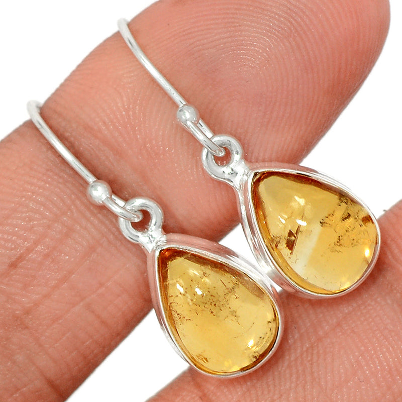 1.2" Citrine Cabochon Earrings - CTCE103