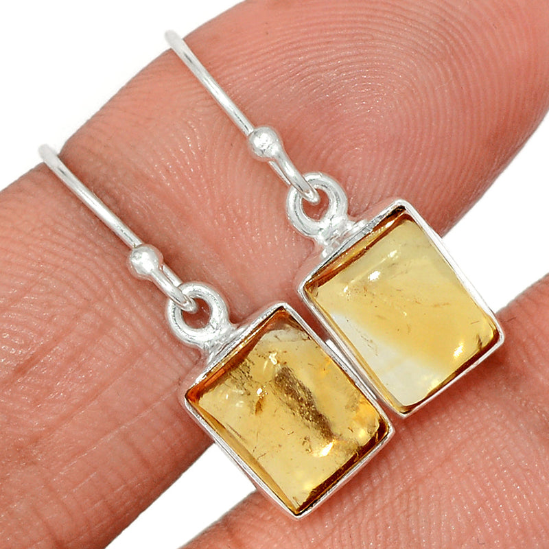1.1" Citrine Cabochon Earrings - CTCE106