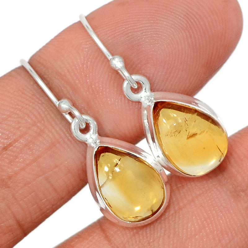 1.2" Citrine Cabochon Earrings - CTCE109