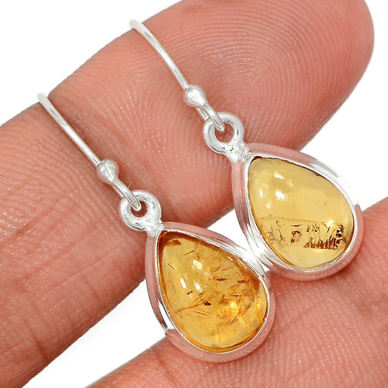 1.2" Citrine Cabochon Earrings - CTCE111