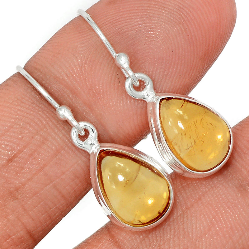 1.2" Citrine Cabochon Earrings - CTCE114