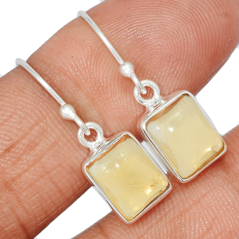 1.1" Citrine Cabochon Earrings - CTCE117