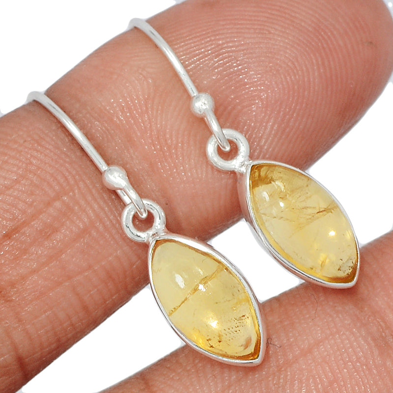 1.2" Citrine Cabochon Earrings - CTCE118