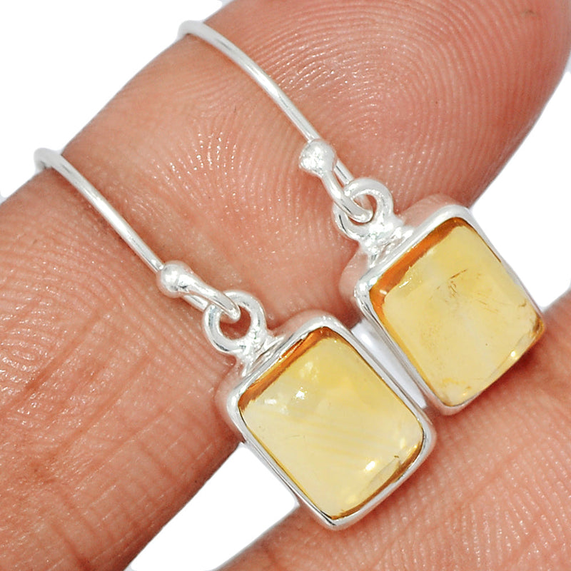 1.1" Citrine Cabochon Earrings - CTCE140