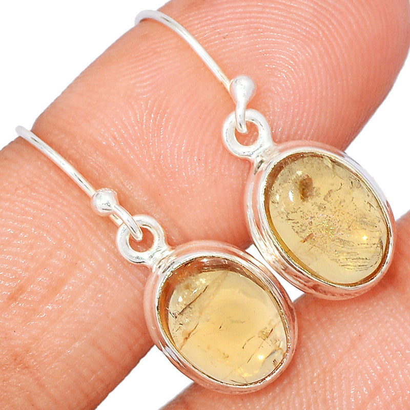 1.1" Citrine Cabochon Earrings - CTCE141
