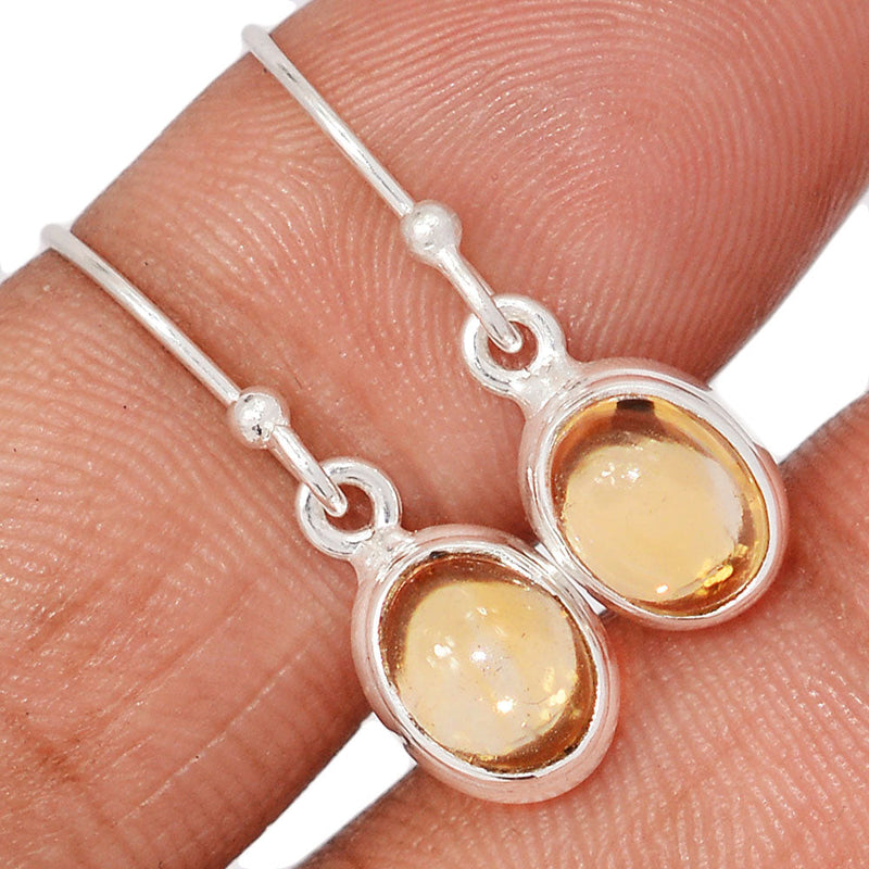 1.1" Citrine Cabochon Earrings - CTCE148