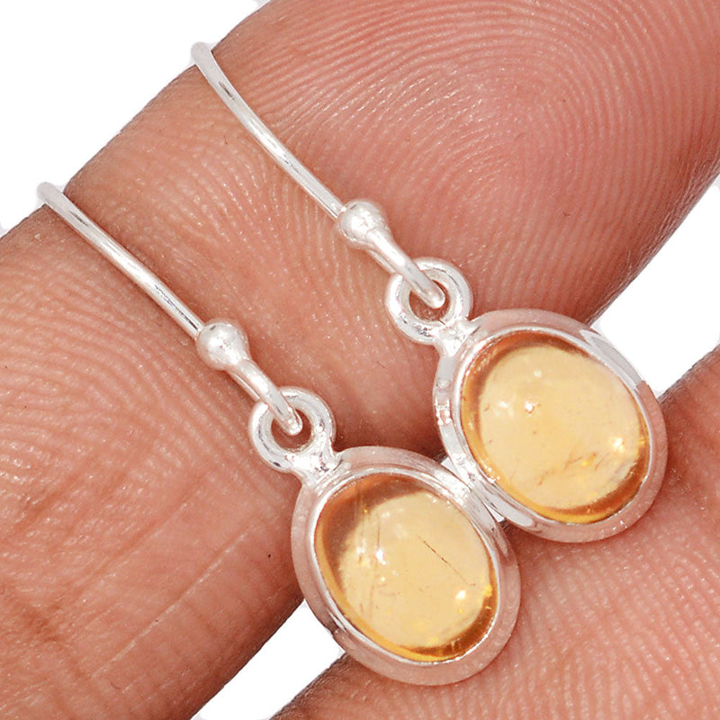 1.1" Citrine Cabochon Earrings - CTCE150