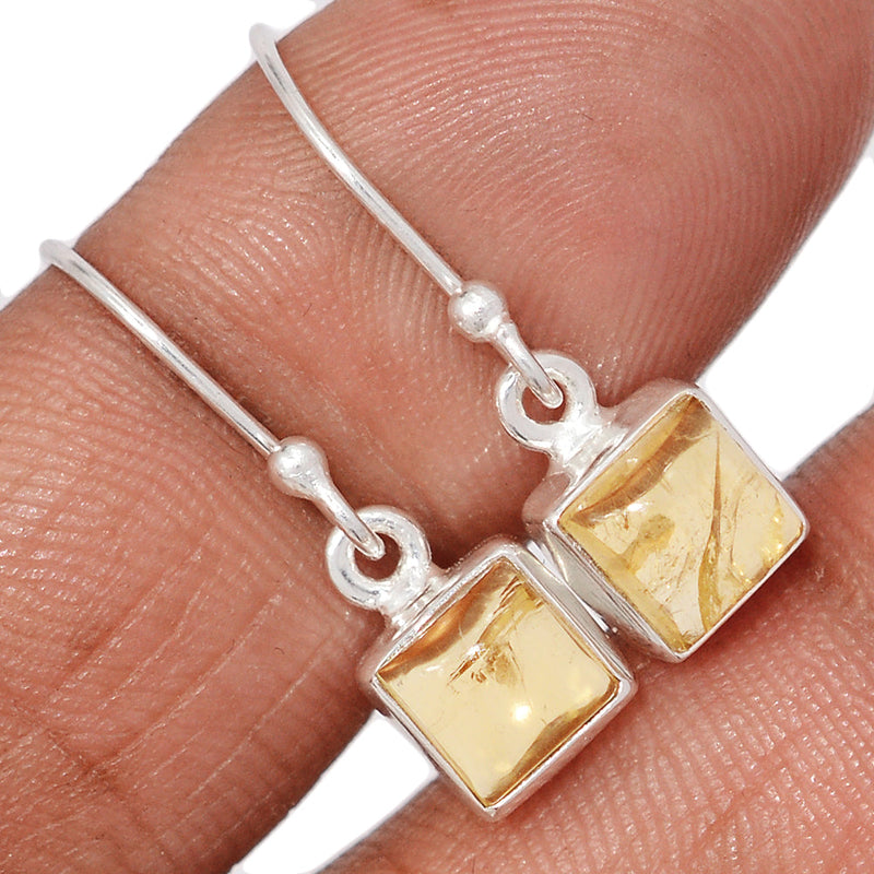 1" Citrine Cabochon Earrings - CTCE167