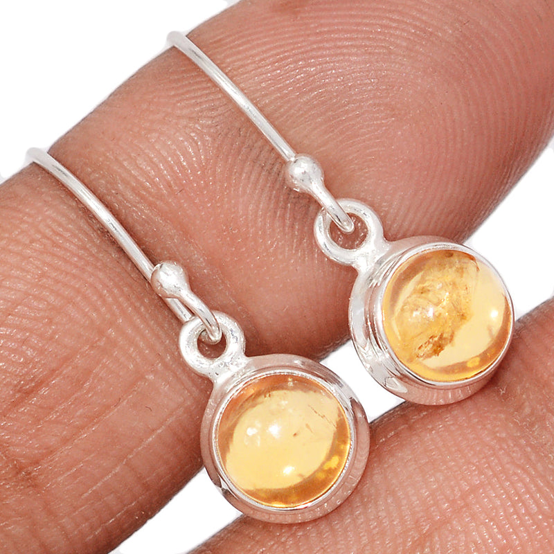1" Citrine Cabochon Earrings - CTCE168