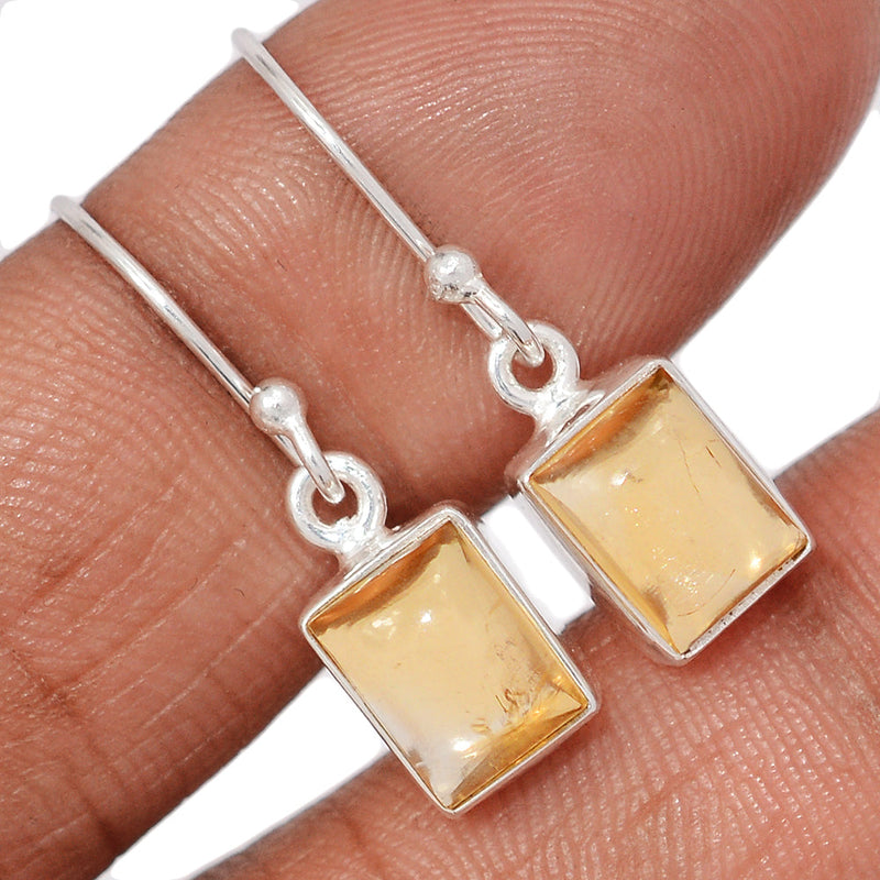 1.1" Citrine Cabochon Earrings - CTCE169