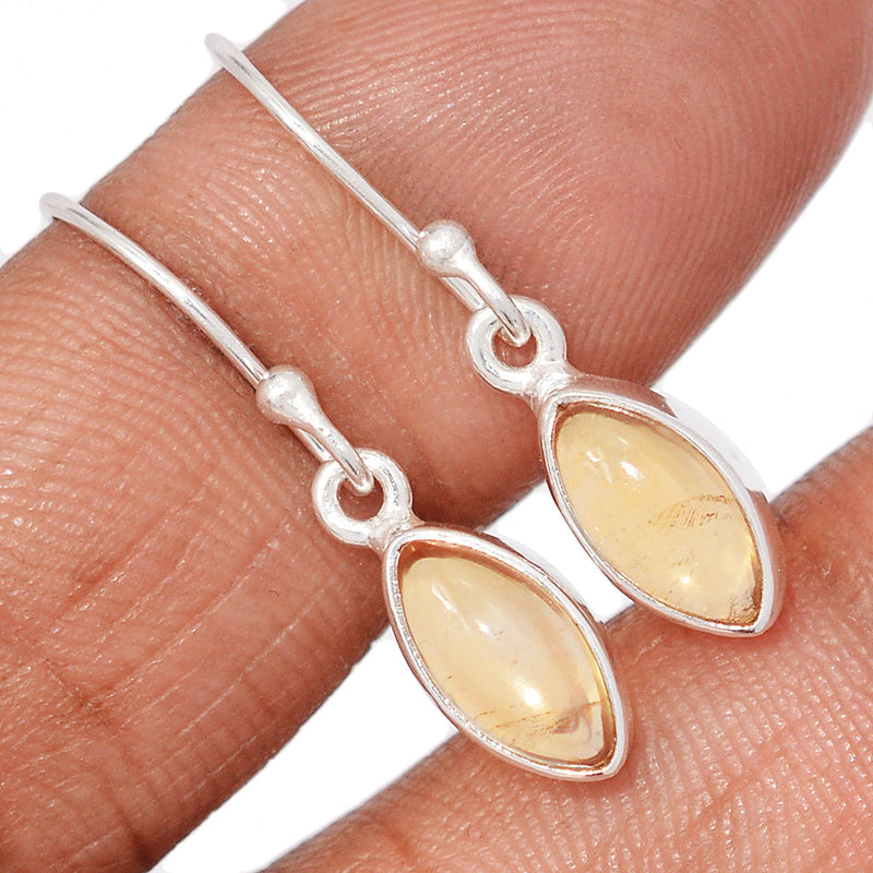 1.1" Citrine Cabochon Earrings - CTCE170