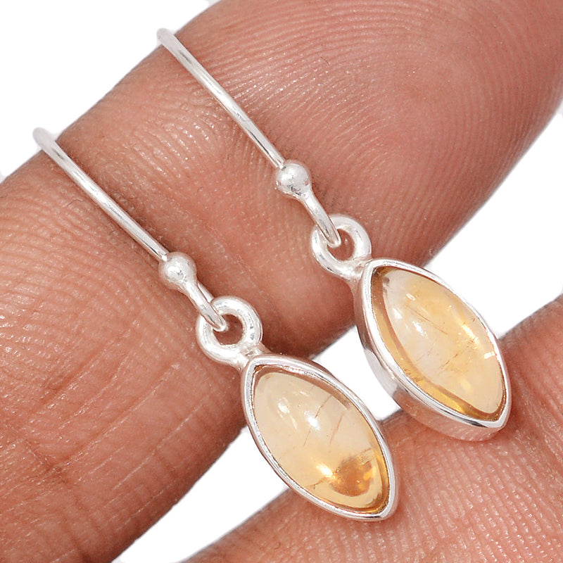 1.1" Citrine Cabochon Earrings - CTCE173