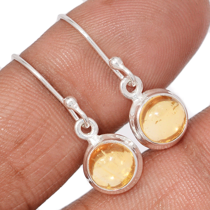 1" Citrine Cabochon Earrings - CTCE175