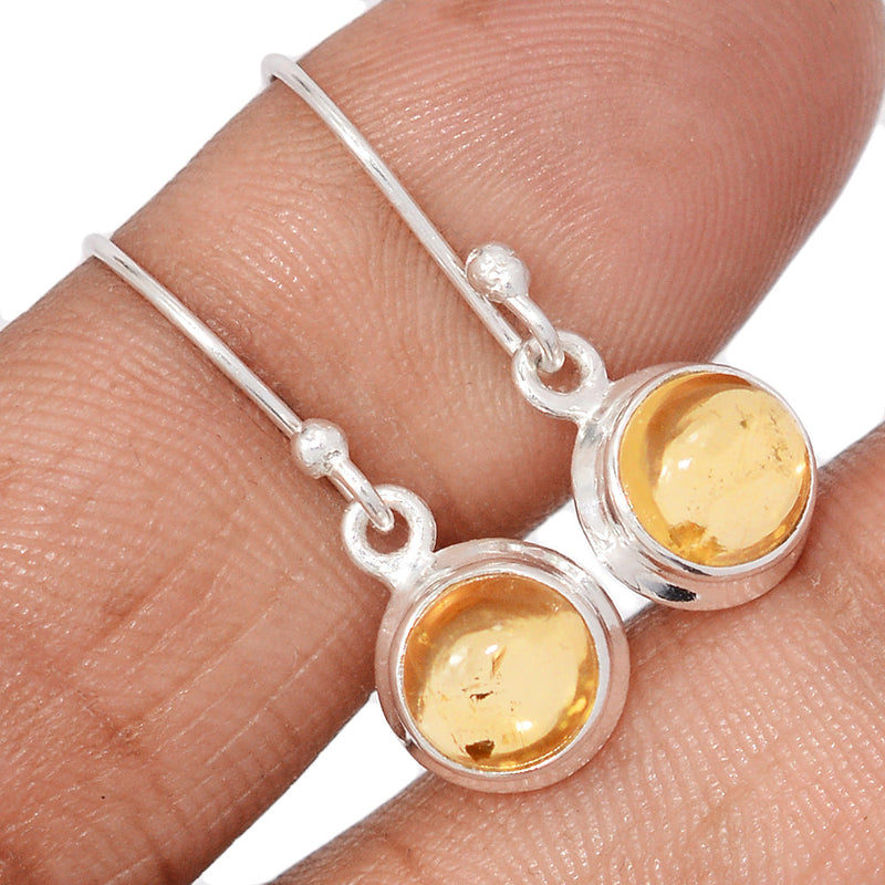 1" Citrine Cabochon Earrings - CTCE178