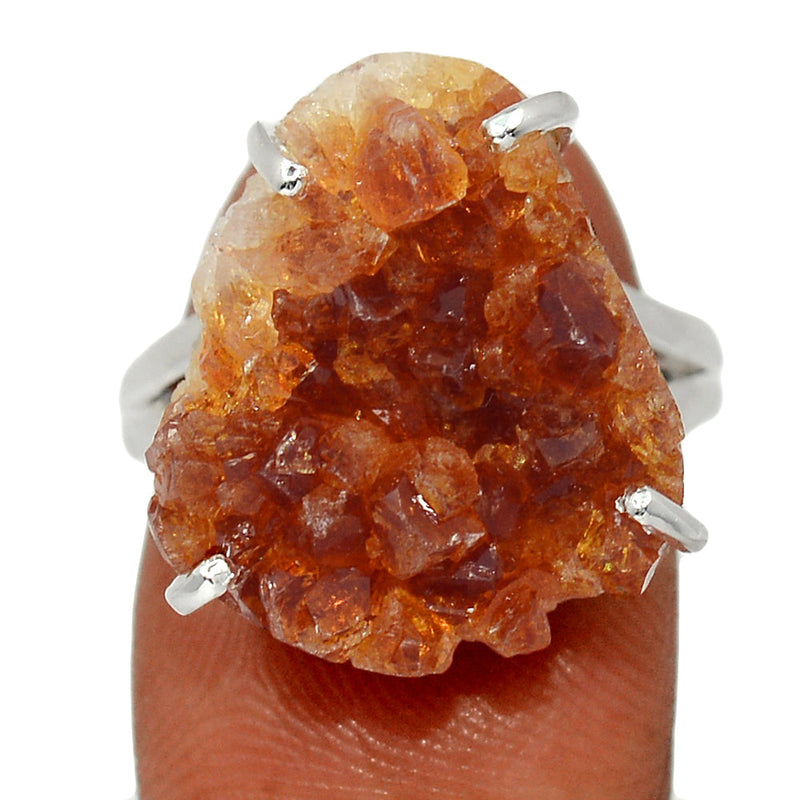 Claw - Citrine Druzy Ring - CTDR317