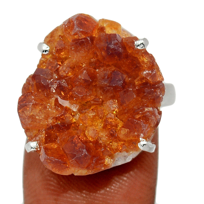 Claw - Citrine Druzy Ring - CTDR322