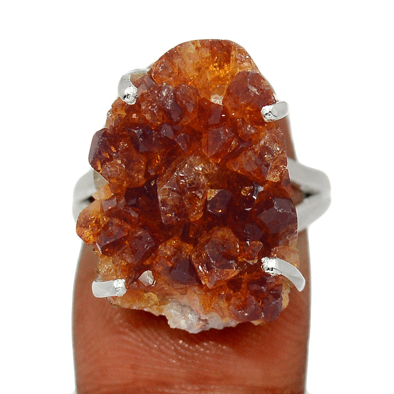 Claw - Citrine Druzy Ring - CTDR323