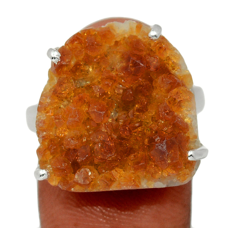 Claw - Citrine Druzy Ring - CTDR324