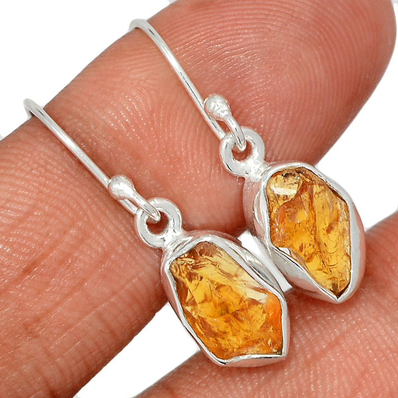 1.1" Citrine Rough Earrings - CTRE458