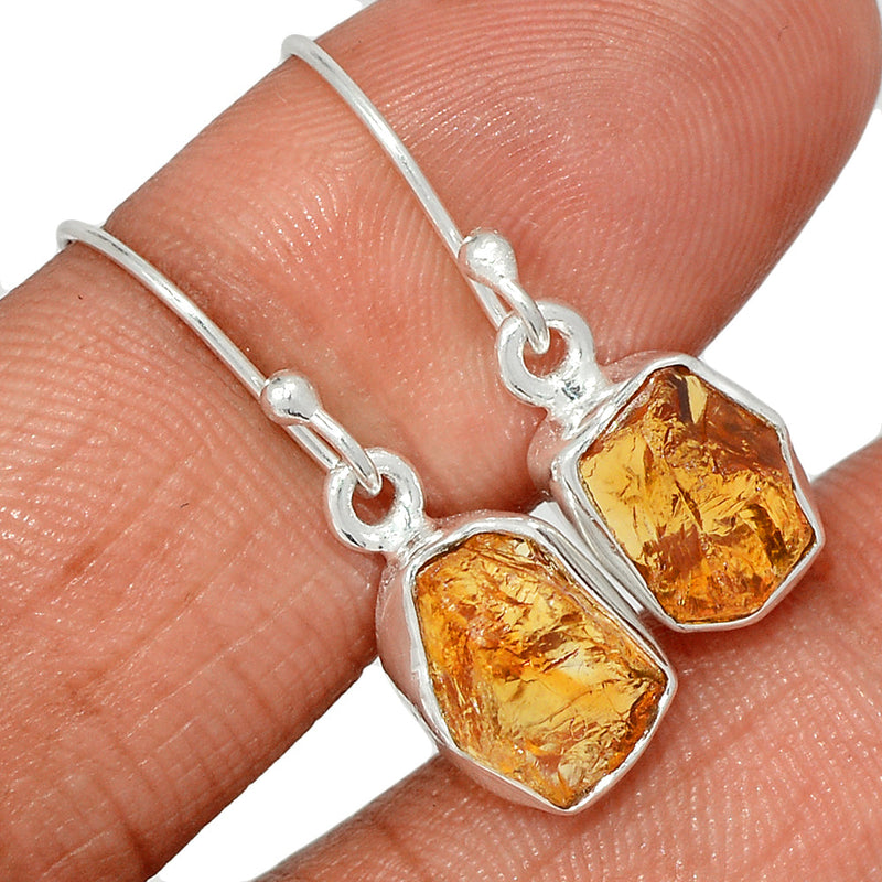 1.1" Citrine Rough Earrings - CTRE460