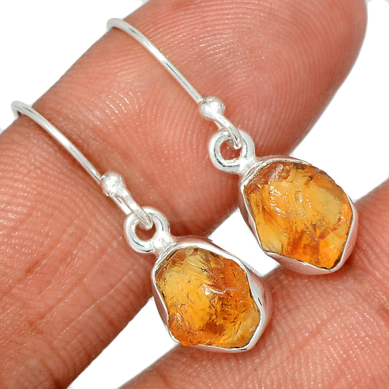 1.1" Citrine Rough Earrings - CTRE475