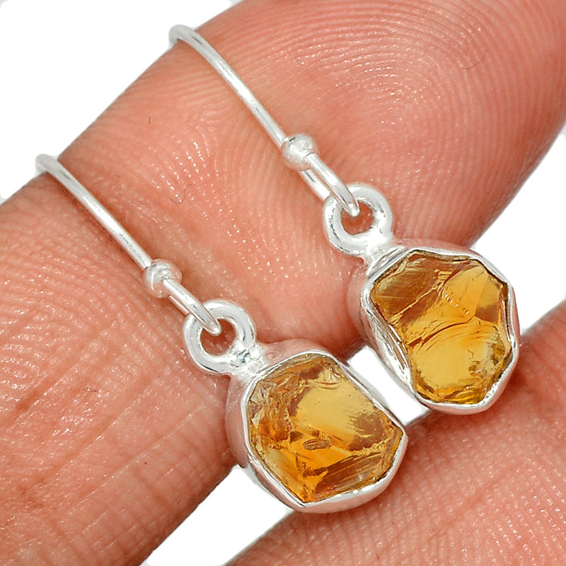 1.1" Citrine Rough Earrings - CTRE482
