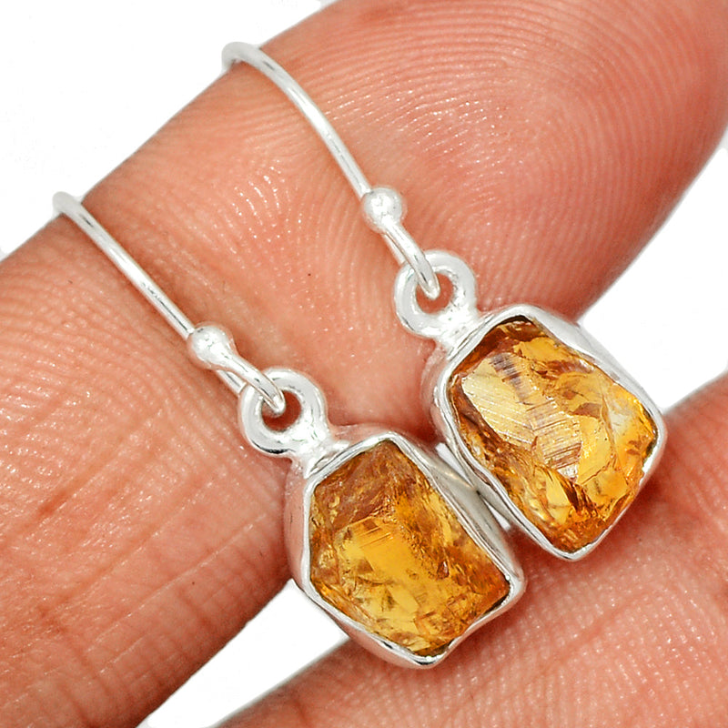 1.1" Citrine Rough Earrings - CTRE484