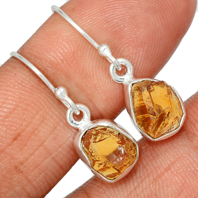 1.1" Citrine Rough Earrings - CTRE485