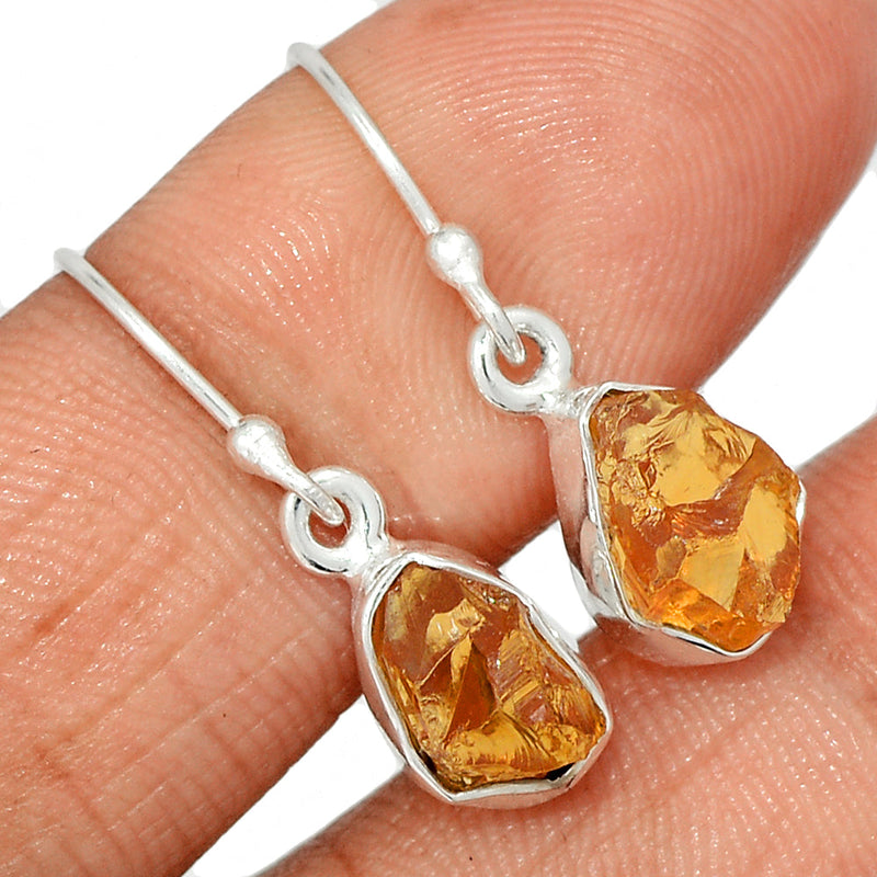 1.1" Citrine Rough Earrings - CTRE486