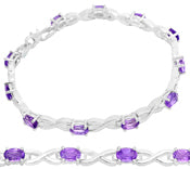4*6 MM Oval - Amethyst Faceted Bracelets - CZB14A