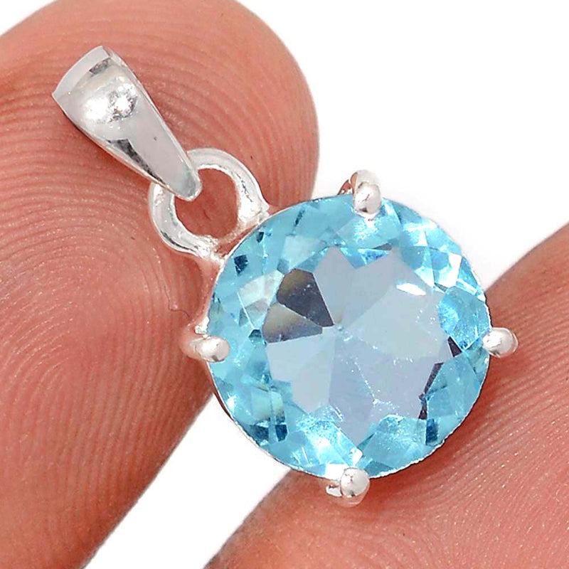 0.8" Claw - Treated Blue Topaz Pendants - DBTP1