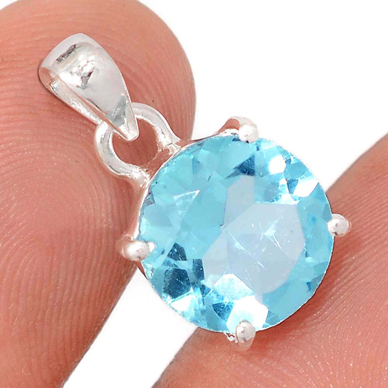 0.8" Claw - Treated Blue Topaz Pendants - DBTP3