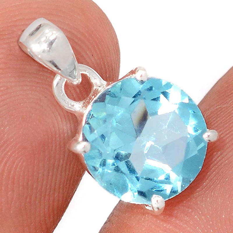 0.8" Claw - Treated Blue Topaz Pendants - DBTP4