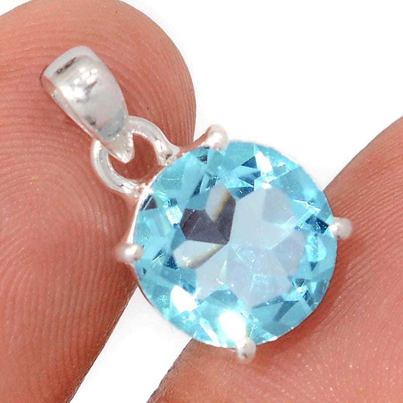 0.8" Claw - Treated Blue Topaz Pendants - DBTP8